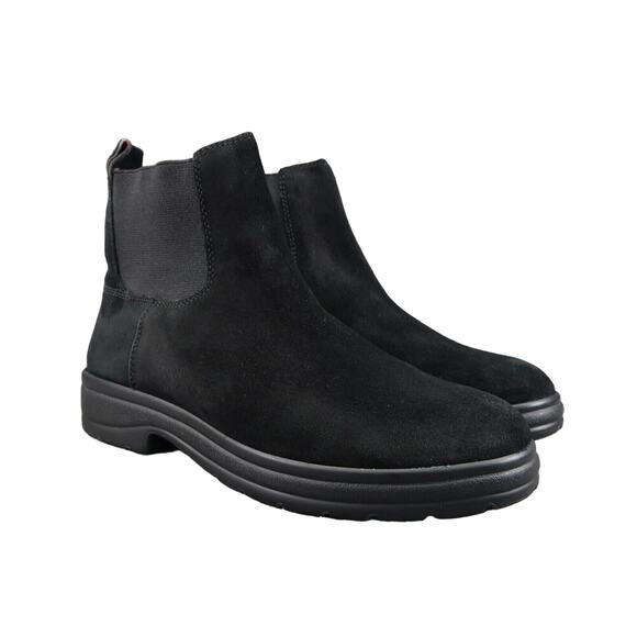 Lucky Brand Shoes Womens 7.5 Gabbee Chelsea Boot Leather Casual Lifestyle Black - Picture 1 of 15